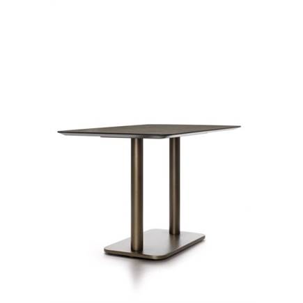 Coco Maison Brest bistrotafel stone anthracite 120x75cm Goud